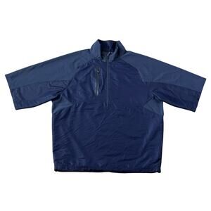 Zero Restriction Tour Series Short Sleeve Half Zip Windbreaker Blue Size Medium